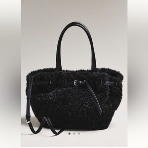 NWT Anthropologie Belted Sherpa Tote Bag